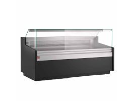 Geventileerde vitrinetoonbank, met reserve – ZWART