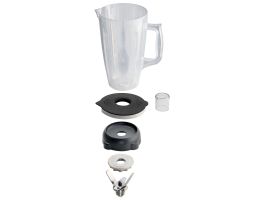 Ronde beker in Lexan 2 liters met deksel en mes (4 bladen)