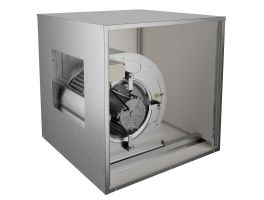 Centrifugale ventilator met omkasting