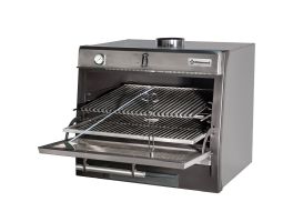 Houtskooloven-BBQ, GN 1/1 + GN2/4 (75 Kg/h)/Roestvrij staal