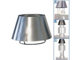 RVS schoorsteenkap (CBQ-060 & CBQ-075)
