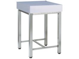 Hakblok op poten in polyethyleen, 500x500 mm