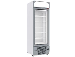 Negatieve gekoelde vitrine 496 liter - 6 vaste niveaus met lichtbak - WIT