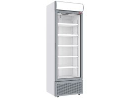 Positieve gekoelde vitrine 494 liter WIT met lichtbak