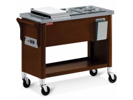 Kar in hout, bac bain marie 3x GN 1/2 Wengé