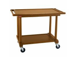 Serveerwagen, 2 niveau's hout "notelaar", dresseertablet