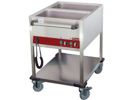 Verwarmde kar 2 GN 1/1 - h 150 mm, 2 temperaturen
