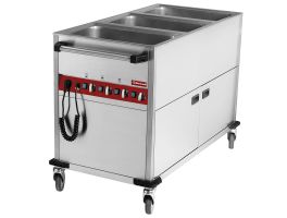 Verwarmde kar 3 GN 1/1 h 150 mm, 3 temperaturen (op warmkast)