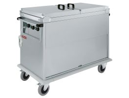 Bain-marie-wagen 3x GN 1/1, 3 T°, deksels, kast met draaideur