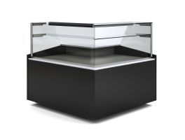 Open hoek 90°, neutral, high glass - BLACK