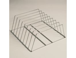 Inox steun voor 8 gastro bakken, h60 mm