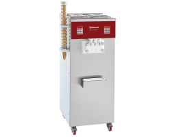 Soft ice-cream machine, 2 smaken + 1 mengsel, 30 Kg/u, luchtcondensor