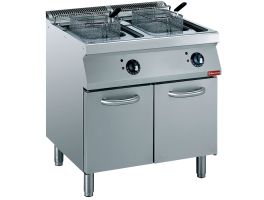 Elektrische friteuse kuip in "Y" 2x 15 liter, buitenkant elementen op kast