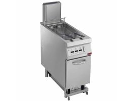 Elektrische friteuse 1 kuip in "Y"vorm 23 liter, op meubel, "DIGIT"