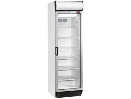 Statische/geventileerde negatieve T° vitrine, 380 liter, met lichtbak