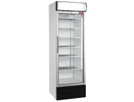 Statische/geventileerde negatieve T° vitrine, 500 liter, met lichtbak