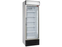 Geventileerde positieve T° vitrine 500 liter, met lichtbak