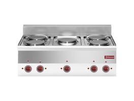 Elektrisch fornuis 5 kookplaten -Top-