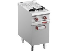 Elektrische friteuse 2 kuipen van 7 liter op kast