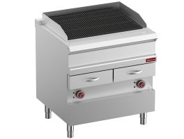 Elektrische stoomgrill, module 1/1, rooster in gietijzer "dubbelzijdig"