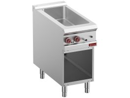 Elektrische bain-marie 4x GN 1/3 h.150 mm, op open kast