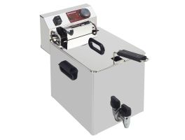 Elektrische friteuse tafelmodel 10 liter + aftapkraan