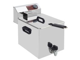 Elektrische friteuse tafelmodel 8 liter + aftapkraan