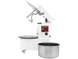 Spiraalkneder 22 liters kantelbare kop, verwijderbare kuip, 2 snelheden, timer, op wielen