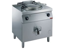 Ronde kookketel op gas, 60 liter, directe verwarming, op onderstel
