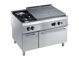 Fornuis, doorkookplaat, 2 gasbranders, gasoven