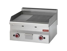 Bakplaat gas, 2/3 glad en 1/3 gegroefd -Top-