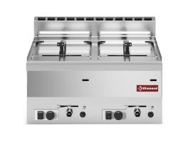 Gasfriteuse, 2 kuipen 8 liter -Top-