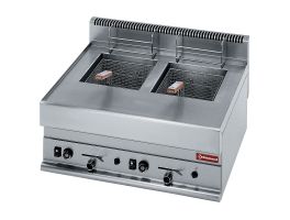 Gasfriteuse met 2 kuipen van 8 liter -Top-