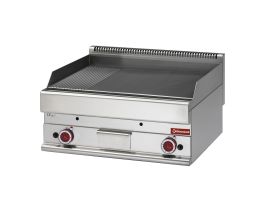 Bakplaat gas 2/3 vlak, 1/3 geribf -Top-