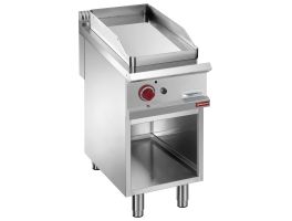 Bakplaat op gas, vlakke plaat module 1/2, op open kast