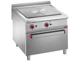 Fornuis met doorkookplaat op gasoven