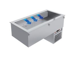 Element met gekoelde kuip, geventileerd, 2x GN 1/1