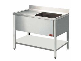 Spoeltafel met 1 kuip 600x500xh325, links druipvlak