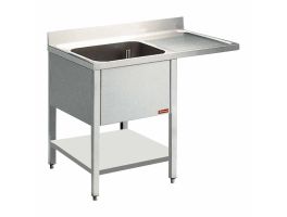 Spoeltafel met 1 kuip en 1 druipvlak