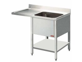 Spoeltafel met 1 kuip en 1 druipvlak