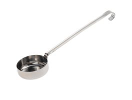 Roestvrijstalen pollepel, platte bodem, 170 gr