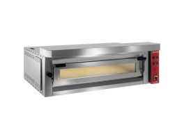 Elektrische pizzaoven "extra large", 6 pizza's 350mm - FULL vuurvaste steen