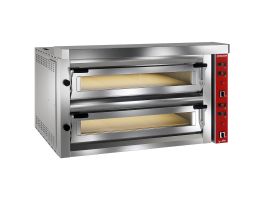 Elektrische pizzaoven "extra large", 2x 6 pizza's 350mm - FULL vuurvaste steen