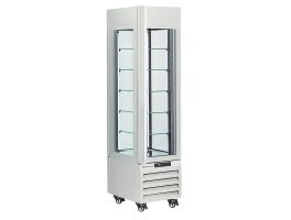 FULL glazen vitrine" 260 Lt., 5 glazen niveaus, geventileerd -ICE CREAM & PASTRY - WIT