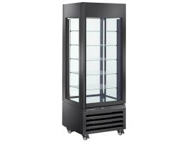 FULL glazen vitrine" 440 Lt., 5 glazen niveaus, geventileerd - ICE CREAM & PASTRY - ZWART