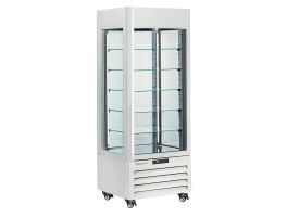 FULL glazen vitrine" 440 liter, 5 glazen niveaus, geventileerd - CHOCOLATE - WIT