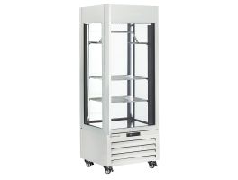 FULL glazen vitrine" 440 liter, 2 planken & vleesstang, geventileerd - MEAT - WIT