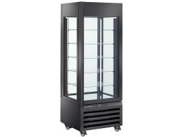 FULL Vitrine 440 Lt., 5 glazen niveaus, geventileerd - PASTRY - ZWART