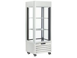 FULL glazen vitrine" 440 liter, 1 niveau + 2 planken, geventileerd - WINE - WIT