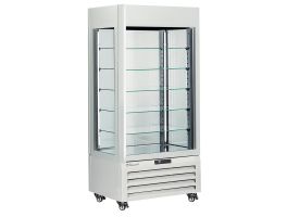 FULL glazen vitrine" 600 Lt., 5 glazen niveaus, geventileerd - ICE CREAM & PASTRY - WIT